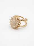 Bague anti-stress fleur dorée