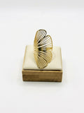Bague Dorée à Motif de Feuilles