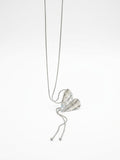 Sautoir / collier long couleur argent
